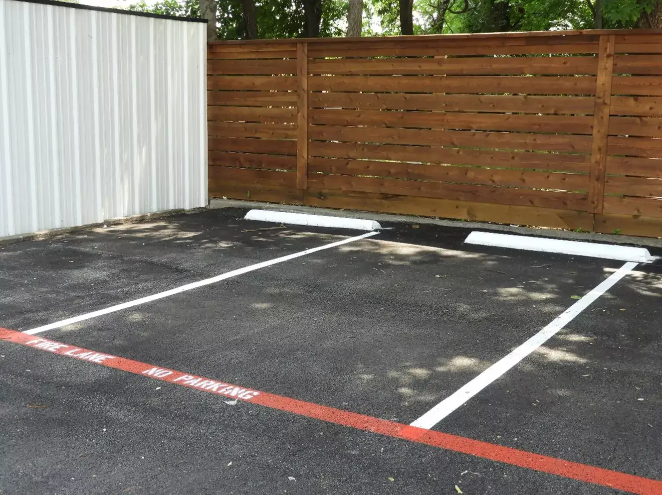 Completed multifamily exterior construction work